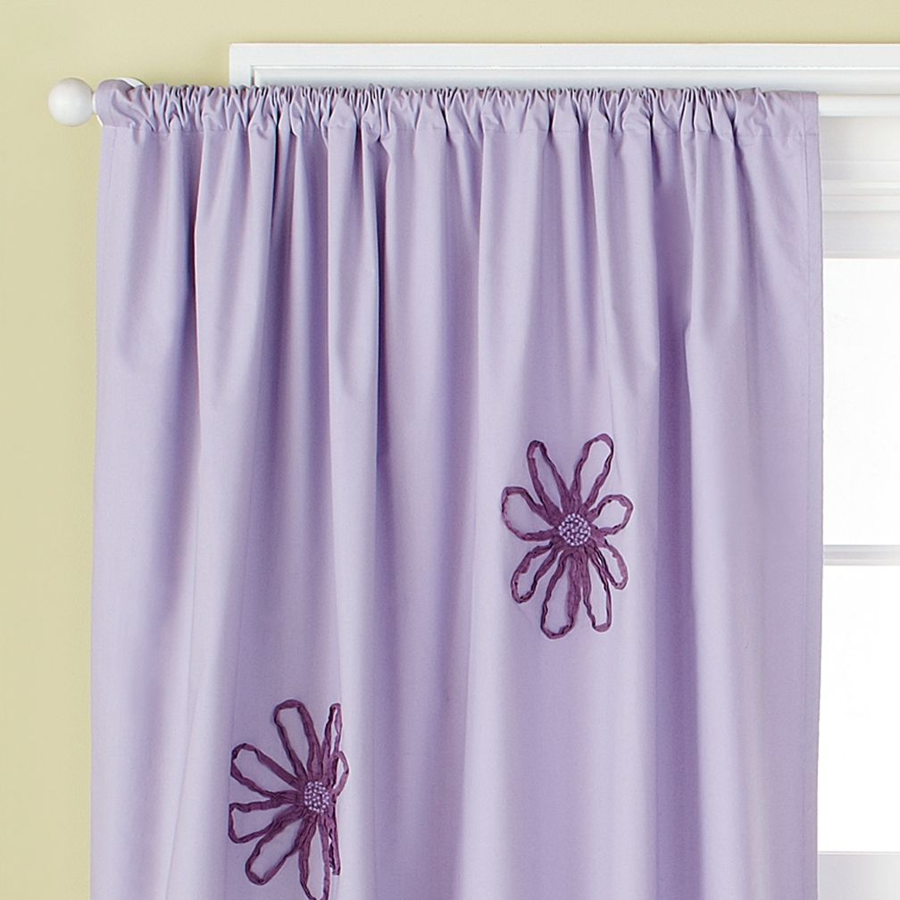 63" Lavender Flower Curtain Panel